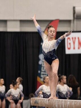 ATHLETE WORN Ozone gymnastics Leotard AM Medium SWAROVSKI Elite Competition Team